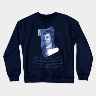 The Selkirk Grace Burns Night Supper Poem Crewneck Sweatshirt